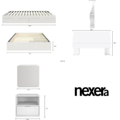 Queen Storage Bedroom Set (60") - 3 pcs - Nexera
