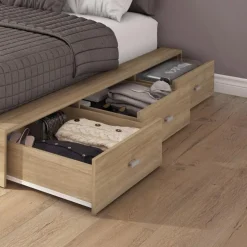Queen Storage Bedroom Set with 6-Drawer Storage (60") - 4 pcs