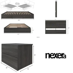 Queen Storage Bedroom Set (60") - 3 pcs - Nexera