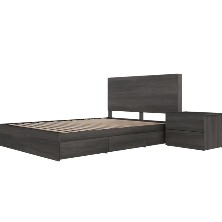 Queen Storage Bedroom Set (60") - 3 pcs - Nexera
