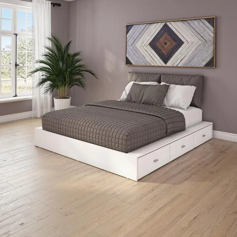 Queen Storage Bedroom Set with 6-Drawer Storage (60") - 4 pcs