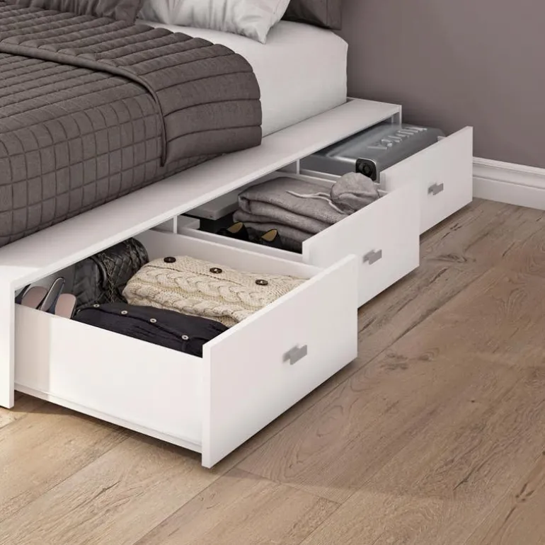 Queen Storage Bedroom Set with 6-Drawer Storage (60") - 4 pcs