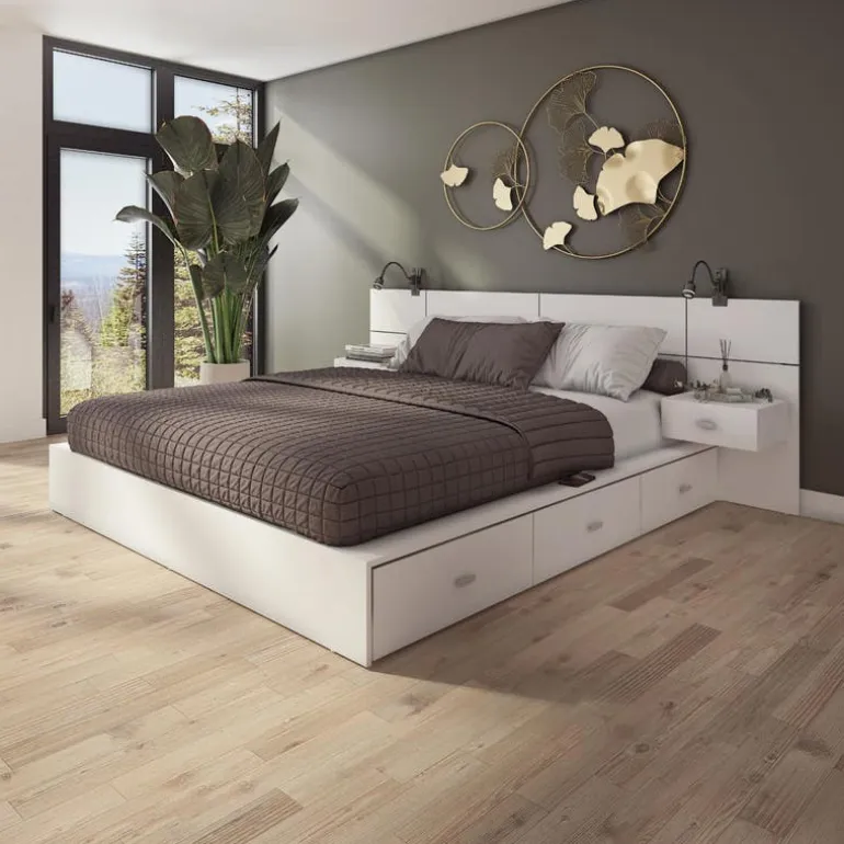Queen Storage Bedroom Set with 6-Drawer Storage (60") - 4 pcs