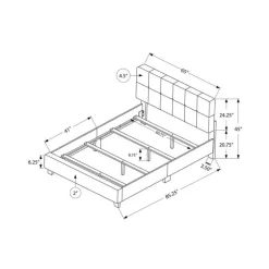Queen Upholstered Bed with Headboard (60