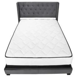 Queen Velvet Bed with Headboard (60