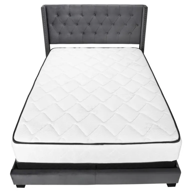 Queen Velvet Bed with Headboard (60") - Monarch