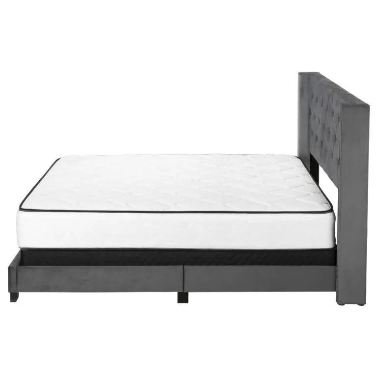 Queen Velvet Bed with Headboard (60") - Monarch