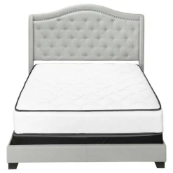 Queen Velvet Bed with Headboard (60") - Monarch