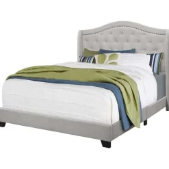 Queen Velvet Bed with Headboard (60