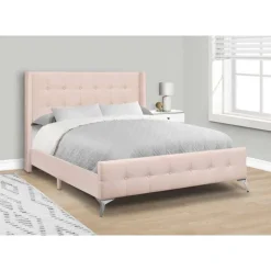 Queen Velvet Bed with Headboard (60