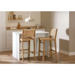 RATTAN BAR STOOL, SET OF 2 - South Shore
