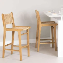 RATTAN BAR STOOL, SET OF 2 - South Shore