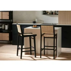 RATTAN BAR STOOL, SET OF 2 - South Shore