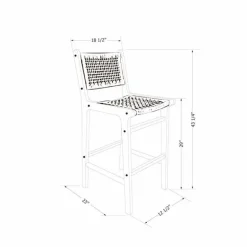 RATTAN BAR STOOL, SET OF 2 - South Shore