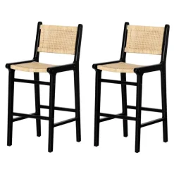 RATTAN BAR STOOL, SET OF 2 - South Shore