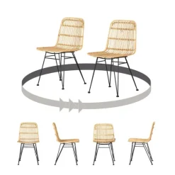 Rattan Dining Chair. Set Of 2 - South Shore