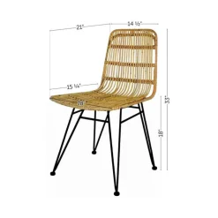 Rattan Dining Chair. Set Of 2 - South Shore