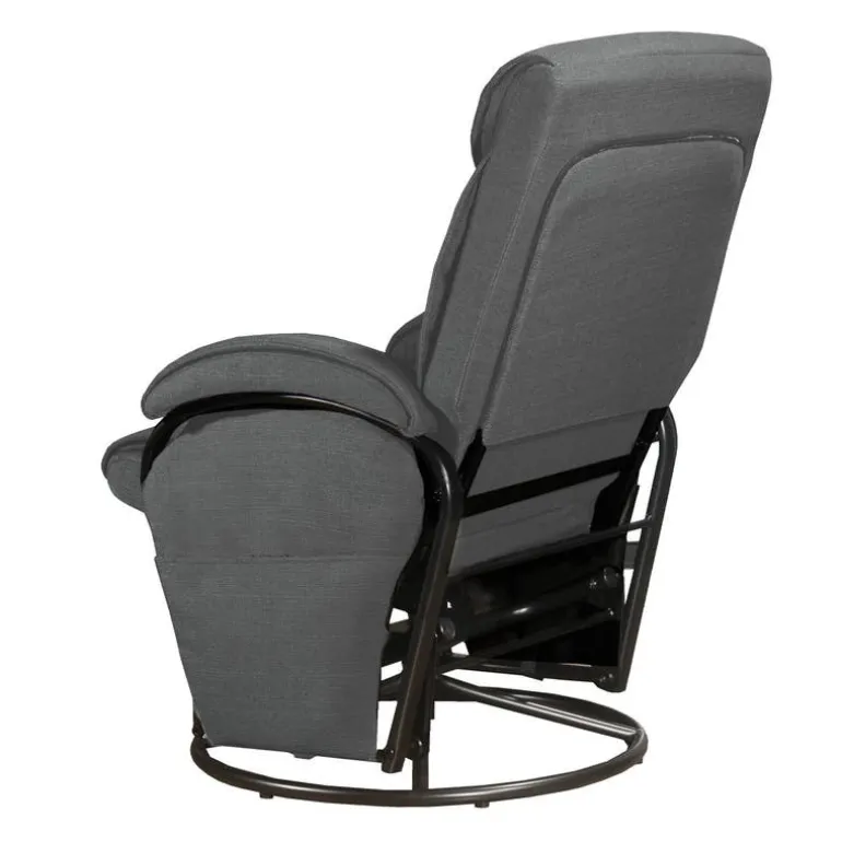 Reclining Ball-Bearing Swivel Glider with Ottoman