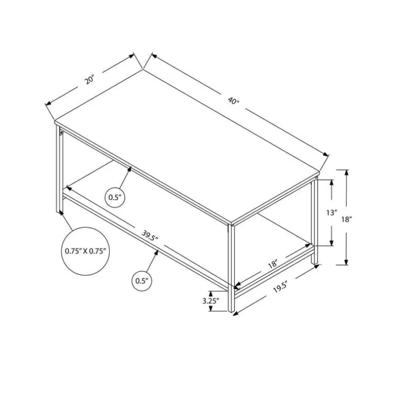 Rectangular Coffee Table - Monarch
