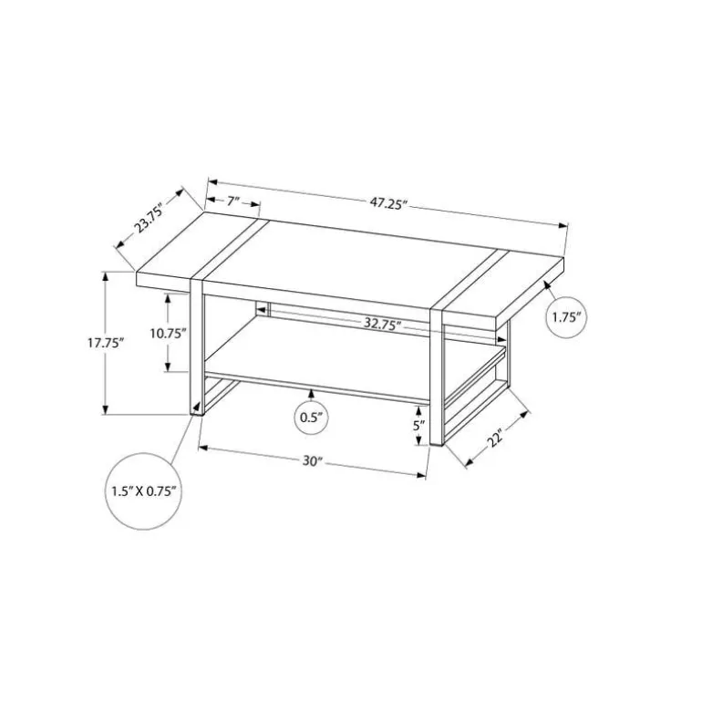 Rectangular Coffee Table - Monarch