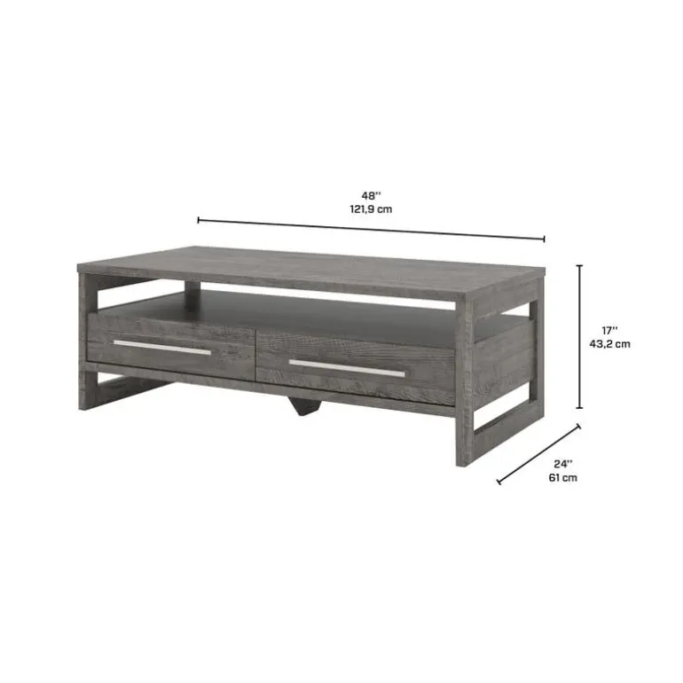 Rectangular Coffee Table with Storage