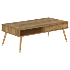 Rectangular Coffee Table with Storage - Monarch