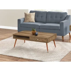 Rectangular Coffee Table with Storage - Monarch