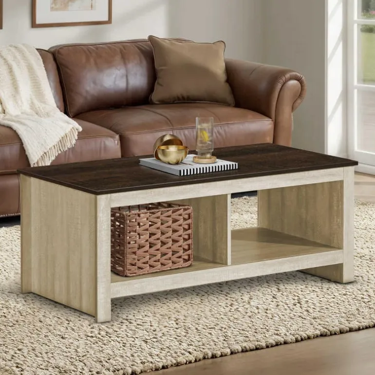 Rectangular Coffee Table with Storage 44" - Monarch