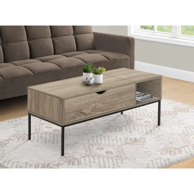 Rectangular Coffee Table with Storage - Monarch