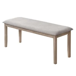 Rectangular Dining Table with Storage Compartments, 4 Chairs and 1 Bench - Grey