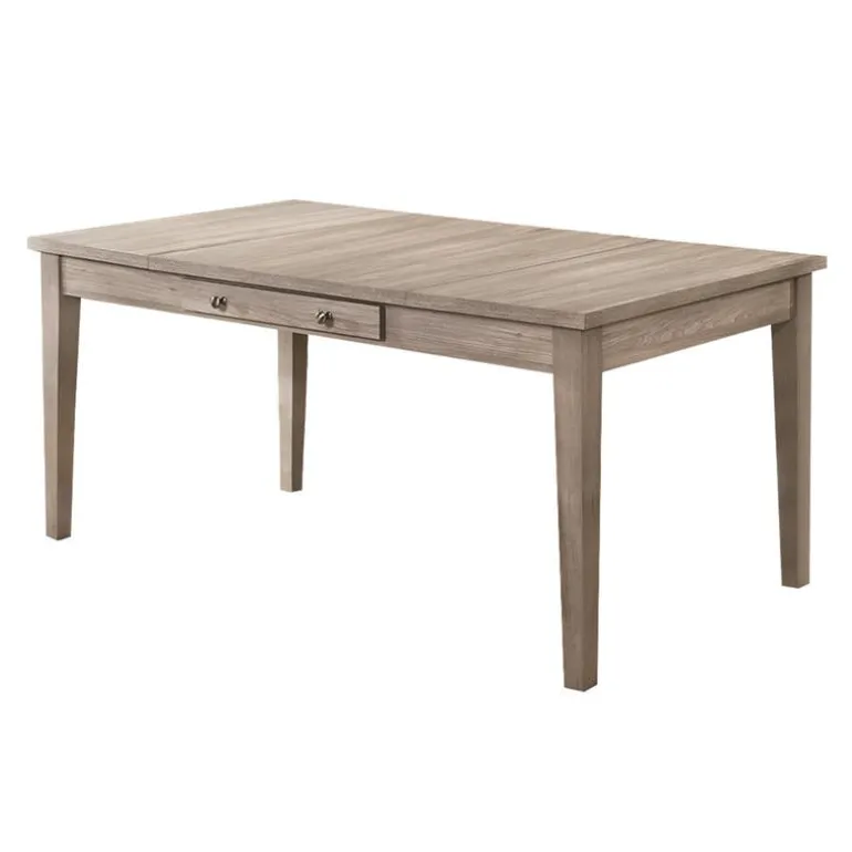 Rectangular Dining Table with Storage Compartments, 4 Chairs and 1 Bench - Grey