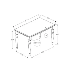 Rectangular Dining Table 60" - Monarch