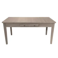 Rectangular Dining Table with End Lift-Top Panels and Drawer