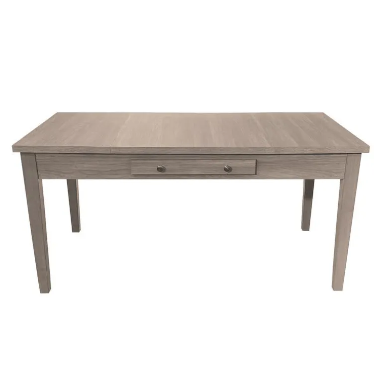 Rectangular Dining Table with End Lift-Top Panels and Drawer