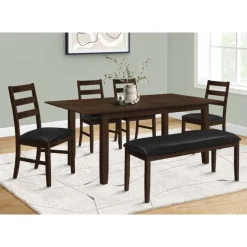 Rectangular Extendable Dining Table 60" to 78" - Monarch