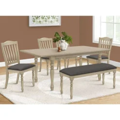 Rectangular Extendable Dining Table 60" to 78" - Monarch