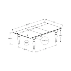 Rectangular Extendable Dining Table 60