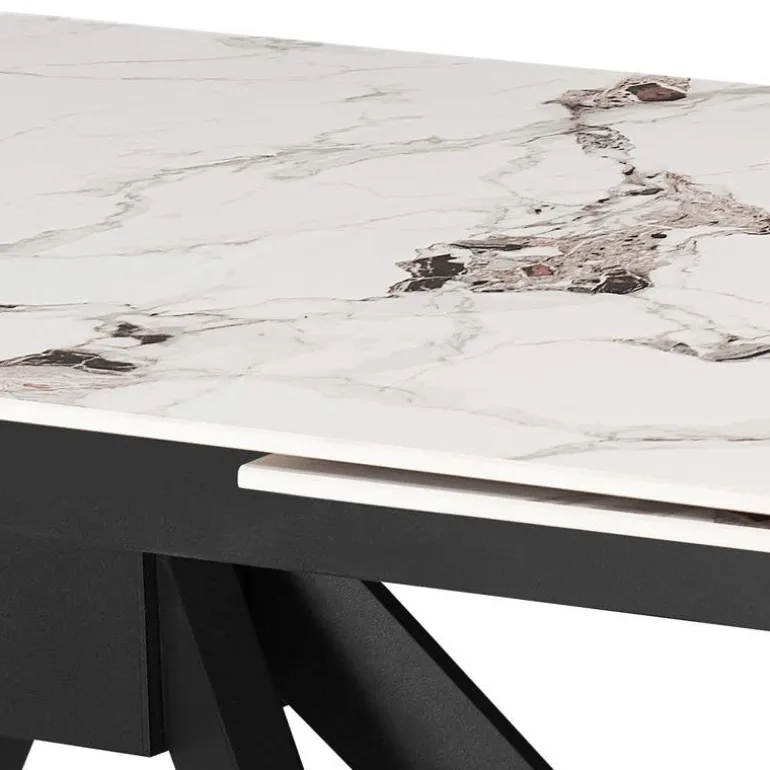 Rectangular Extendable Sintered Stone Dining Table 63" to 95"