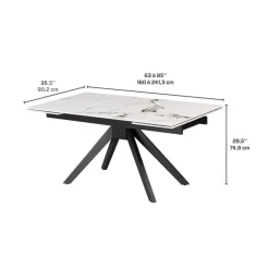 Rectangular Extendable Sintered Stone Dining Table 63