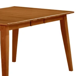 Rectangular Extendable Solid Wood Dining Table 48" to 60" - Brown