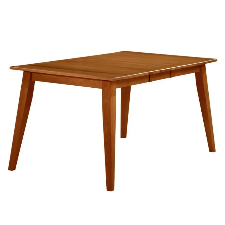 Rectangular Extendable Solid Wood Dining Table 48" to 60" - Brown