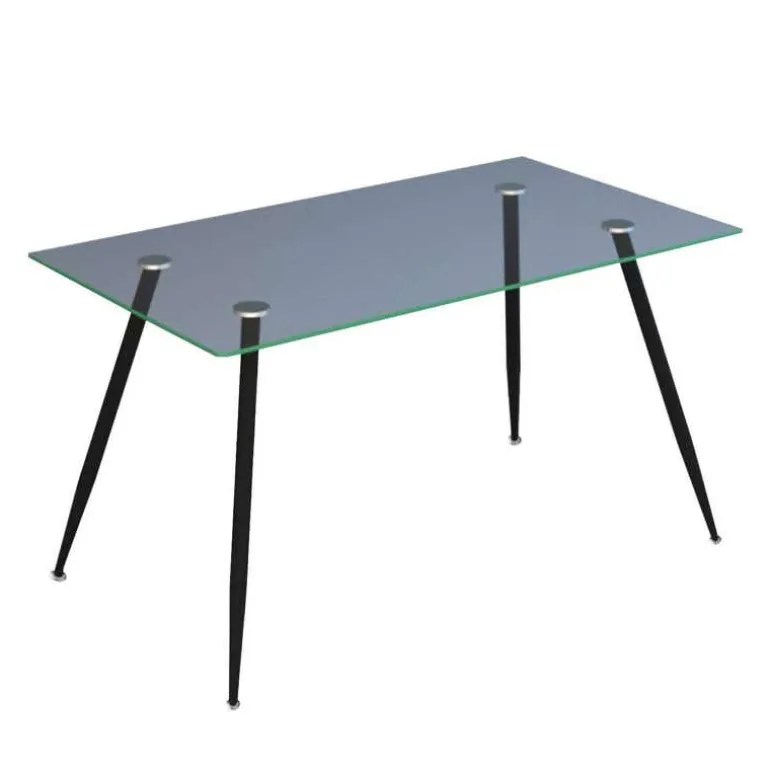 Rectangular Glass Dining Table 59"