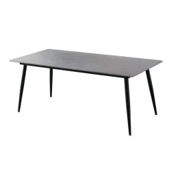 Rectangular Grey Sintered Stone Dining Table - 59