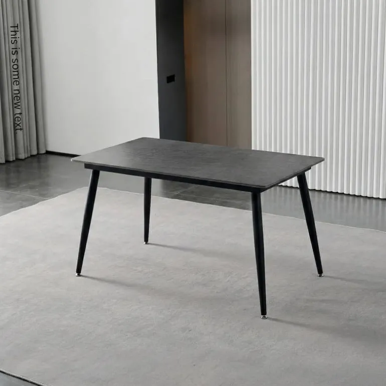 Rectangular Grey Sintered Stone Dining Table - 48"
