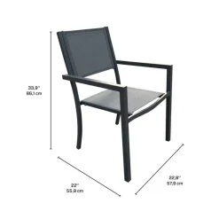 Rectangular Metal Outdoor Dining Table and 4 Chairs