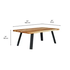 Rectangular Solid Wood Coffee Table