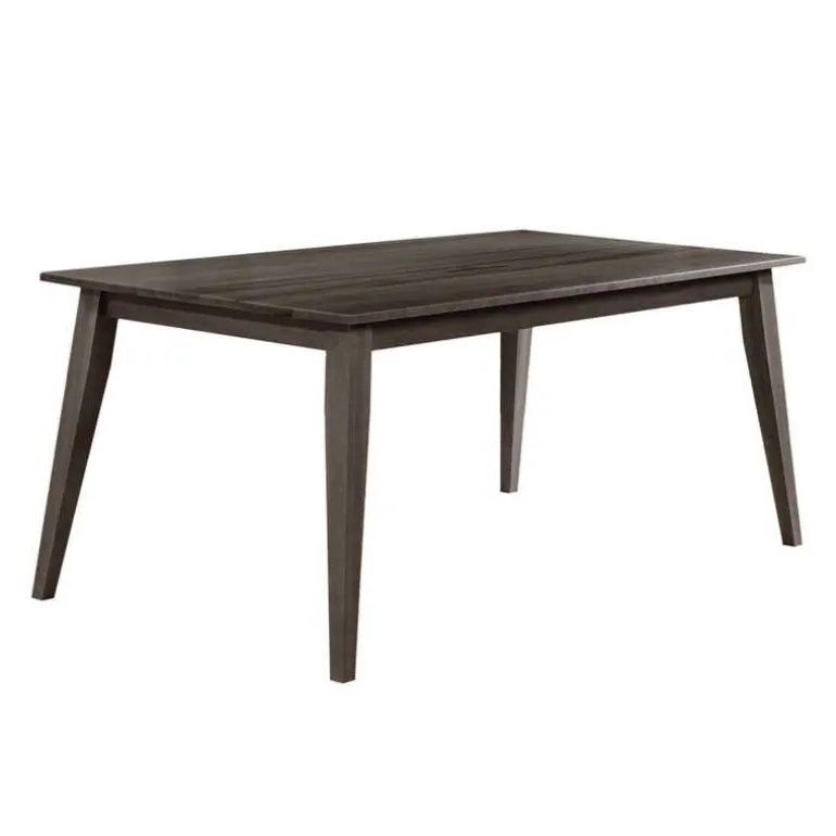 Rectangular Solid Wood Dining Table 70" - Slate