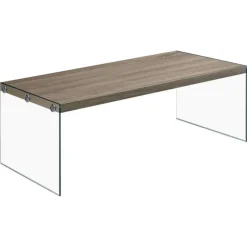 Rectangular Tempered Glass Coffee Table - Monarch