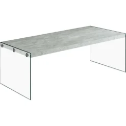 Rectangular Tempered Glass Coffee Table - Monarch