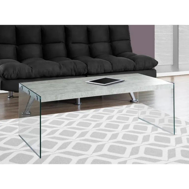 Rectangular Tempered Glass Coffee Table - Monarch